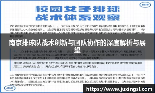 南京排球队战术创新与团队协作的深度解析与展望